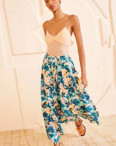 Ulla Johnson Madelyn Midi Skirt In Delphinium