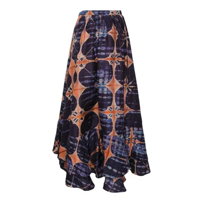 Ulla Johnson Mae High Low Skirt In Blue