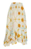 Ulla Johnson Mae Silk Maxi Skirt In Multi