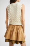 Ulla Johnson Maelys Layered Scalloped Cotton-blend Top In Pristine