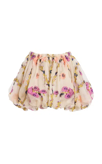 Ulla Johnson Maeve Silk-blend Bubble Mini Skirt In Multi