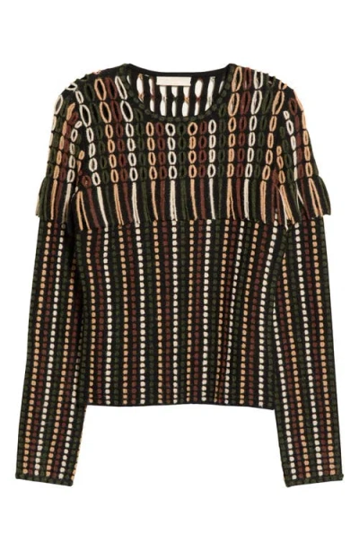 Ulla Johnson Maga Open Knit Sweater In Noctis