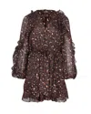 Ulla Johnson Maita Printed Mini Dress In Multicolor Silk In Black