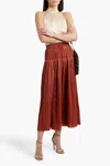 Ulla Johnson Malia Pleated Drawstring Maxi Skirt