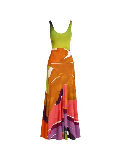 Ulla Johnson Malie Printed Stretch-jersey Maxi Dress In Multi