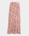 Ulla Johnson Marceline Space-dyed Knit Midi Skirt In Pink