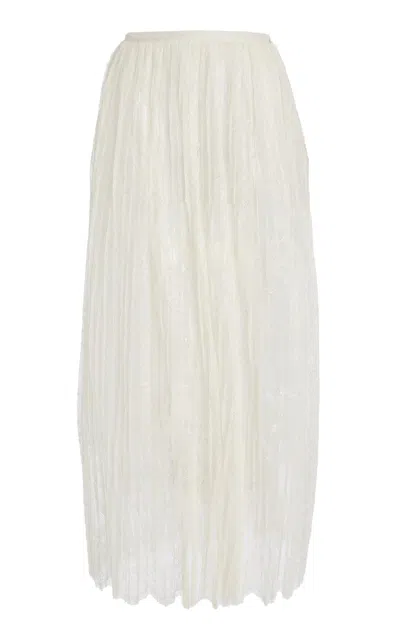 Ulla Johnson Maren Pleated Skirt In Ivory