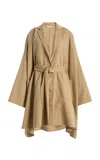 Ulla Johnson Margaux Belted Cotton-twill Coat In Brown
