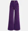 Ulla Johnson Margot High-rise Wide-leg Jeans In Cassis Wash