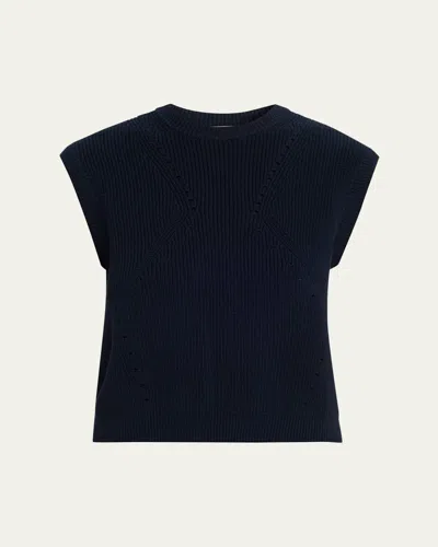 Ulla Johnson Margot Sleeveless Knit Sweater In Blue