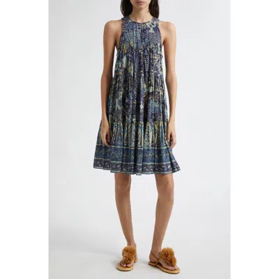 Ulla Johnson Mari Cotton Blend Trapeze Dress In Portofino