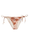 ULLA JOHNSON ULLA JOHNSON MARIA FLORAL MIXED PRINT STRING BIKINI BOTTOMS