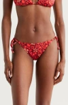 Ulla Johnson Maria Side Tie Bikini Bottoms In Orange