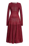 Ulla Johnson Maribel Long-sleeve Knit Maxi Dress In Red