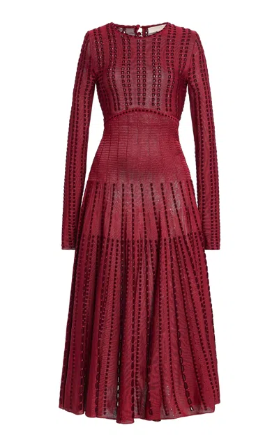 Ulla Johnson Maribel Long-sleeve Knit Maxi Dress In Red