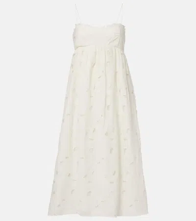 Ulla Johnson Marina Floral Cotton Organdy Midi Dress