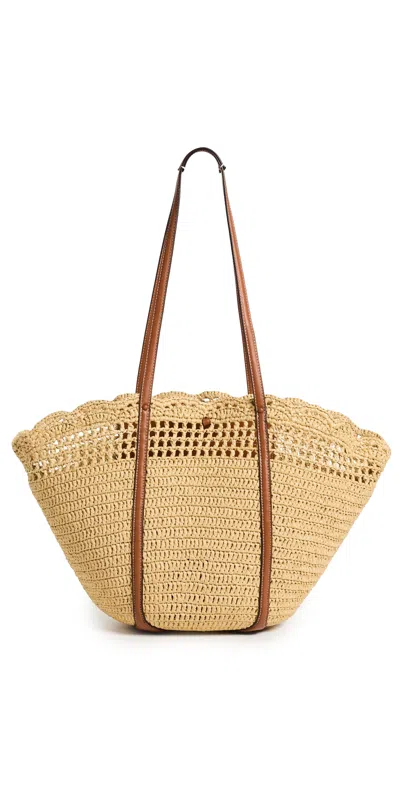Ulla Johnson Marina Leather-trimmed Raffia Tote In Unknown
