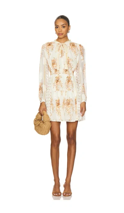 Ulla Johnson Maris Necktie Long Sleeve Mini Dress In White