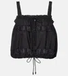 Ulla Johnson Marisol Cotton Crochet Top In Black