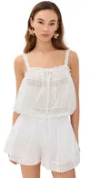 Ulla Johnson Marisol Coverup Top Cowrie In Cowrie