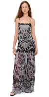 Ulla Johnson Marisol Drop Waist Gown Tigereye In Gray