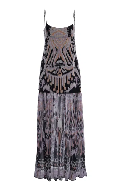 Ulla Johnson Marisol Geometric Silk-blend Gown In Multi