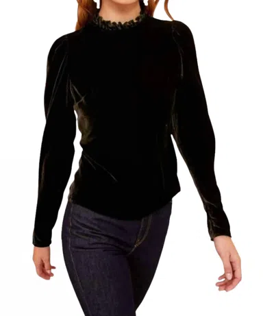 Ulla Johnson Marlene Blouse In Noir In Black