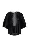 Ulla Johnson Marlo Ribbon-embroidered Silk Top In Black