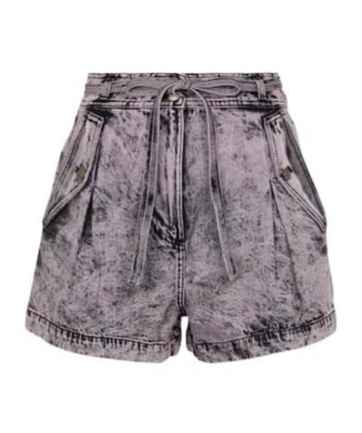 Ulla Johnson Marlow High-rise Denim Shorts In Gray
