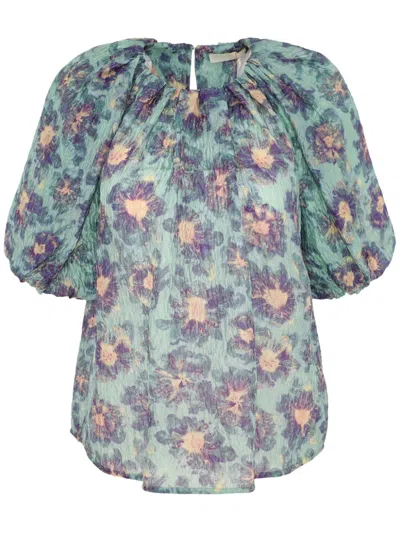 Ulla Johnson Marseille Blouse In Green