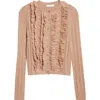 Ulla Johnson Maryel Embroidered Wool Cardigan In Neutral