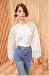 Ulla Johnson Mathilde Blouse In Cowrie In White