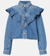 Ulla Johnson The Mathilde Ruffled Denim Shirt In Danube
