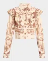 Ulla Johnson Mathilde Long Sleeve Blouse Moonstone In Nude
