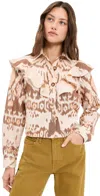 Ulla Johnson Mathilde Long Sleeve Blouse Moonstone