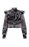 Ulla Johnson Mathilde Padded Cotton-silk Top In Multi
