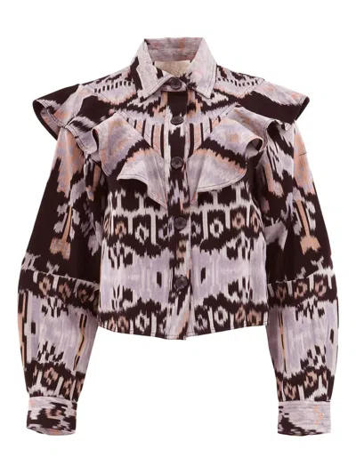 Ulla Johnson Mathilde Ruffle-trimmed Blouse In Pink