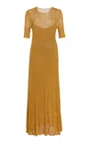 Ulla Johnson Maxine Midi Dress In Gold