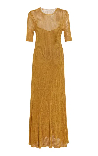Ulla Johnson Maxine Midi Dress In Gold