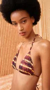 Ulla Johnson Maya Triangle Bikini Top In Brown