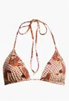Ulla Johnson Maya Triangle Bikini Top In Multi