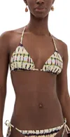 Ulla Johnson Maya Floral String Bikini Top In Neutral
