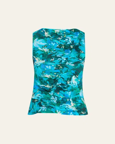Ulla Johnson Medea Asymmetric Shirred Top In Multi