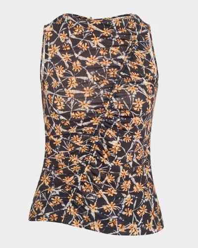 ULLA JOHNSON MEDEA ASYMMETRIC SHIRRED TOP