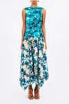 Ulla Johnson Medea Floral Ruched Sleeveless Top In Multi