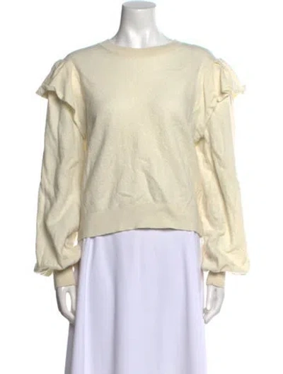 Pre-owned Ulla Johnson Merino Wool Bateau Neckline Sweater In Neutral