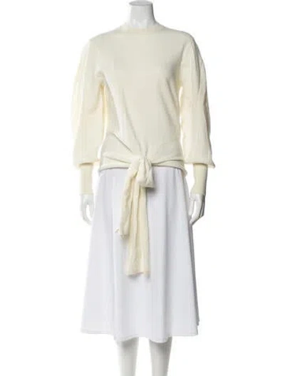 Pre-owned Ulla Johnson Merino Wool Bateau Neckline Sweater W/ Tags In Neutral