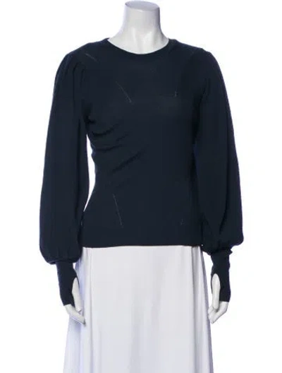 Pre-owned Ulla Johnson Merino Wool Bateau Neckline Sweater In White