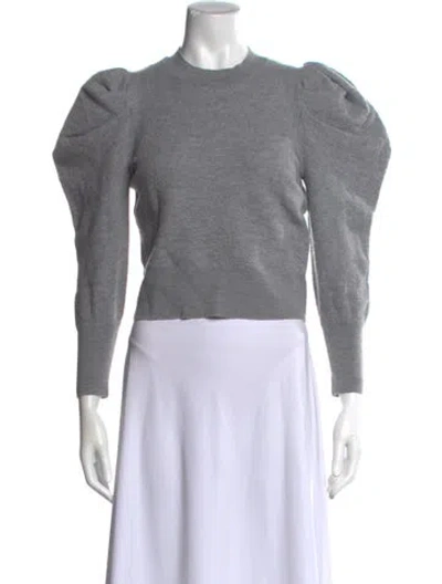 Pre-owned Ulla Johnson Merino Wool Crew Neck Sweater In Gray