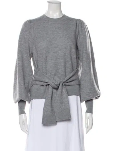 Pre-owned Ulla Johnson Merino Wool Crew Neck Sweater In Gray